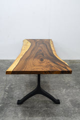 Live Edge Monkeypod Table/Desk - Hoffer Woodworking